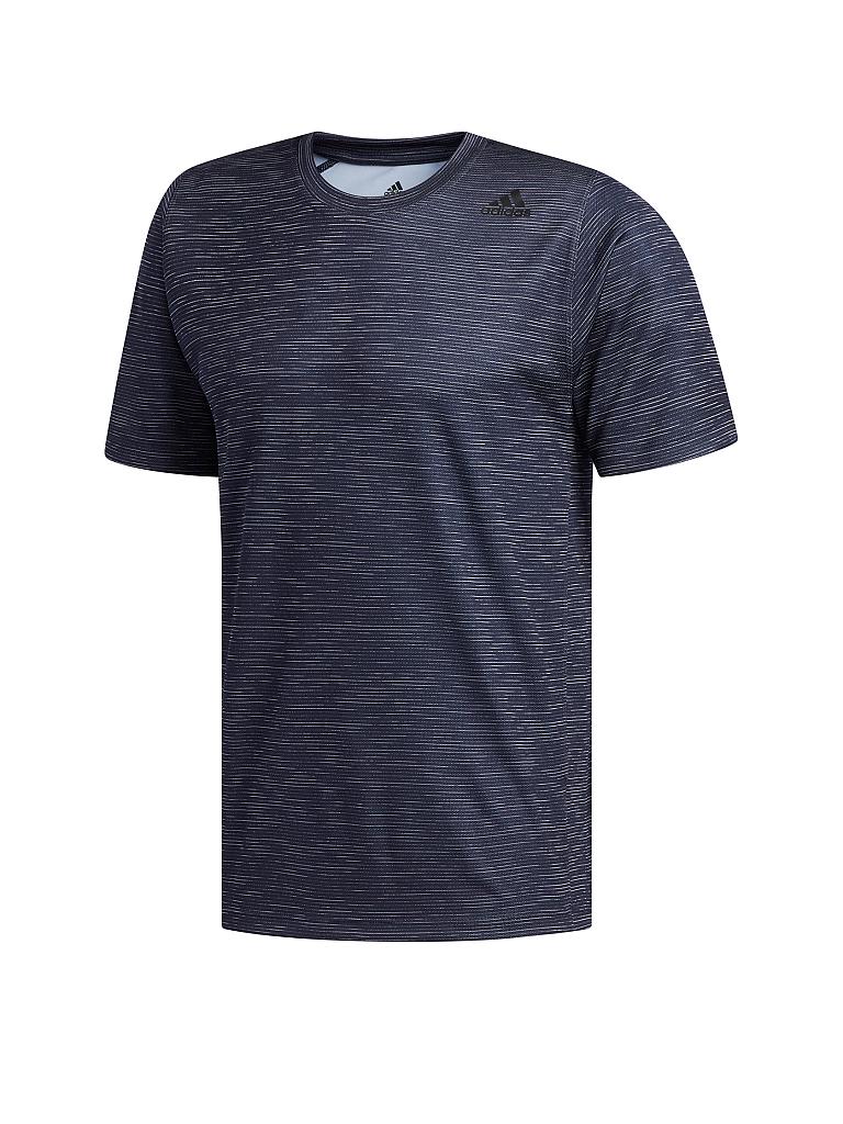 ADIDAS Herren Fitness Shirt FreeLift Tech Fitted Striped adidas FreeLift Tech Climalite Fitted T Shirt Blau